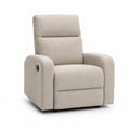 Fauteuil relax électrique inclinable en polyester beige rectangulaire 85 x 92 x 102 cm