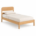Lit simple avec cadre en bois massif 90 x 190 cm chêne naturel