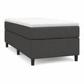Lit boxspring 140 x 200 cm avec matelas mousse gris foncé et blanc