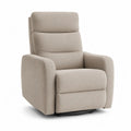 Fauteuil relax inclinable pivotant en polyester beige 83 x 91 x 104 cm